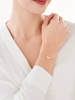 Złota bransoletka, ankier - paper clip