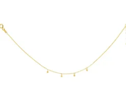 Złota bransoletka, ankier - kulki