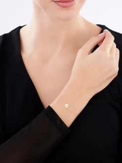 Złota bransoletka, ankier - stópki