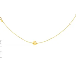 Złota bransoletka, ankier - stópki