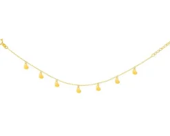 Złota bransoletka, ankier - serca