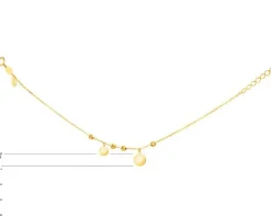 Złota bransoletka, ankier - koła