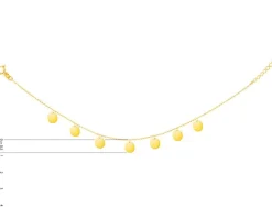 Złota bransoletka, ankier - koła