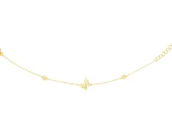 Złota bransoletka, ankier - motyl