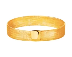 Złota bransoletka elastyczna bez zapięcia