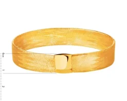 Złota bransoletka elastyczna bez zapięcia