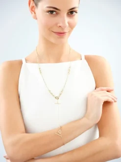 Złota bransoletka i naszyjnik - komplet