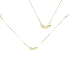 Złota bransoletka i naszyjnik - komplet - skrzydła