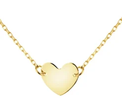 Złota bransoletka i naszyjnik - komplet - serca