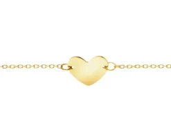 Złota bransoletka i naszyjnik - komplet - serca