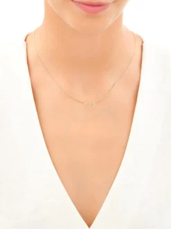 Złota bransoletka i naszyjnik - komplet - serca