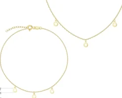 Złota bransoletka i naszyjnik - komplet - gwiazdy