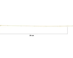Złota bransoletka na nogę - singapurka z  kulkami