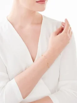 Złota bransoletka, skręcone blaszki