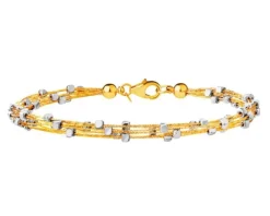 Złota bransoletka sztywna z zapięciem