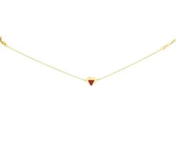 Złota  bransoletka z agatem - serce