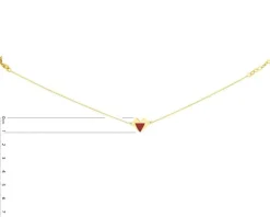 Złota  bransoletka z agatem - serce