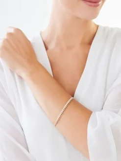 Złota bransoletka z cyrkoniami