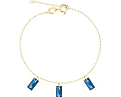 Złota bransoletka z cyrkoniami