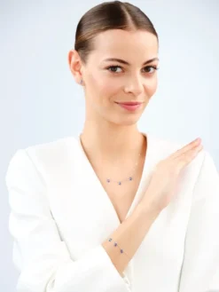 Złota bransoletka z cyrkoniami