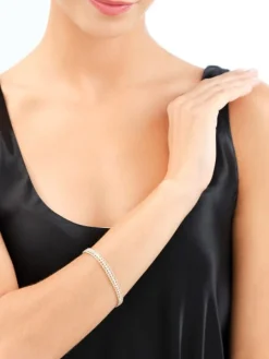 Złota bransoletka z cyrkoniami