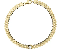 Złota bransoletka z cyrkonią