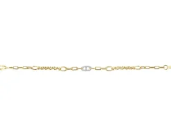 Złota bransoletka z cyrkoniami