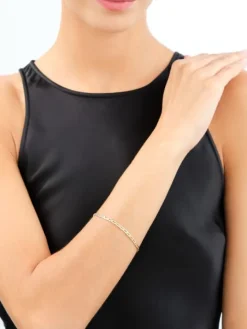 Złota bransoletka z cyrkoniami