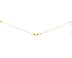 Złota bransoletka z cyrkonią, ankier - koło, serca