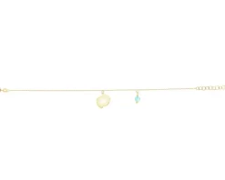 Złota bransoletka z cyrkonią - stópki