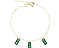 Złota bransoletka z cyrkoniami