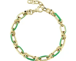 Złota bransoletka z emalią