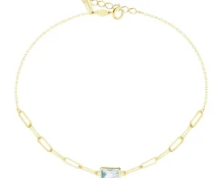 Złota bransoletka z kwarcem