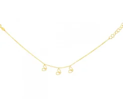 Złota bransoletka z sercami