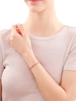 Złota bransoletka z włóknem