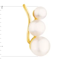 Złota nausznica z perłami