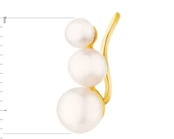 Złota nausznica z perłami