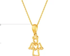 Złota zawieszka - aniołek