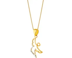 Złota zawieszka - aniołek