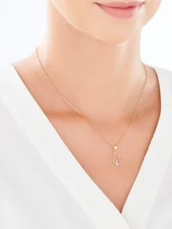 Złota zawieszka - aniołek