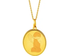 Złota zawieszka - aniołek