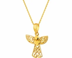 Złota zawieszka - aniołek