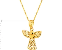 Złota zawieszka - aniołek