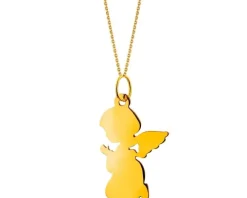 Złota zawieszka - aniołek