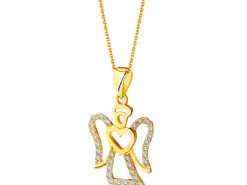 Złota zawieszka - aniołek