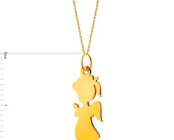 Złota zawieszka - aniołek