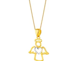 Złota zawieszka - aniołek
