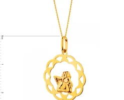 Złota zawieszka - aniołek