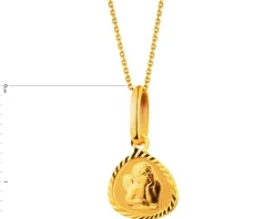 Złota zawieszka - aniołek