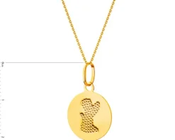 Złota zawieszka - aniołek